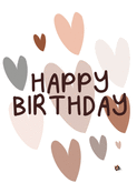 Joyeux anniversaire avec des coeurs color&eacute;s